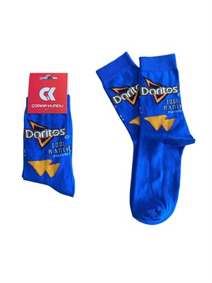 Soket ÇorapUnisex Mavi Doritos Cips Çorap