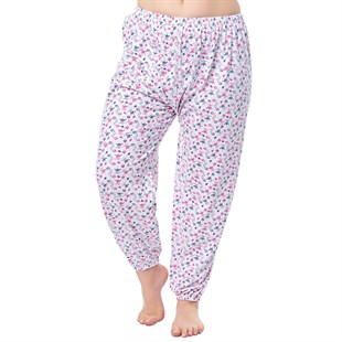 PijamaSeher Yıldızı %100 Pamuk 6'lı Paket Emprime Bayan Pijama Alt
